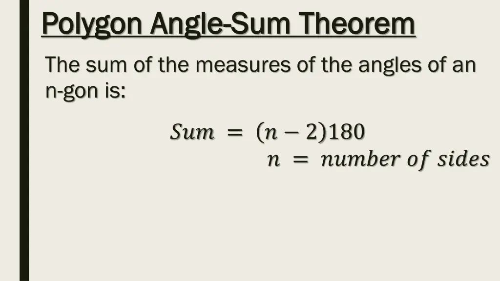 polygon angle polygon angle sum theorem