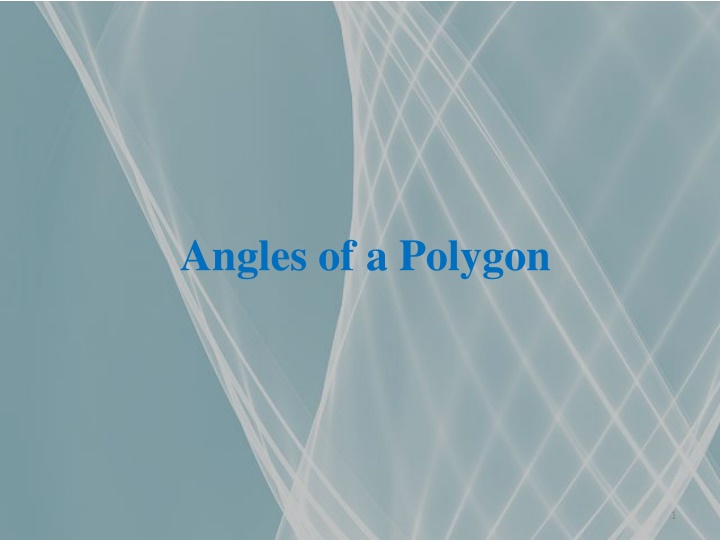 angles of a polygon