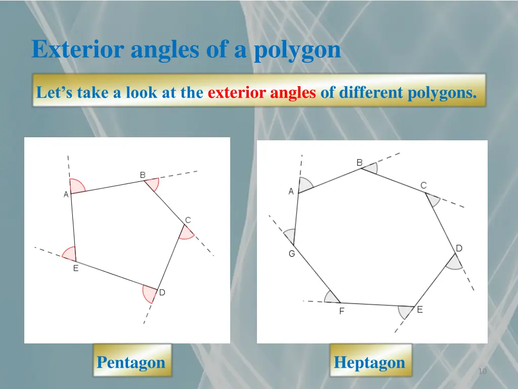 exterior angles of a polygon 5