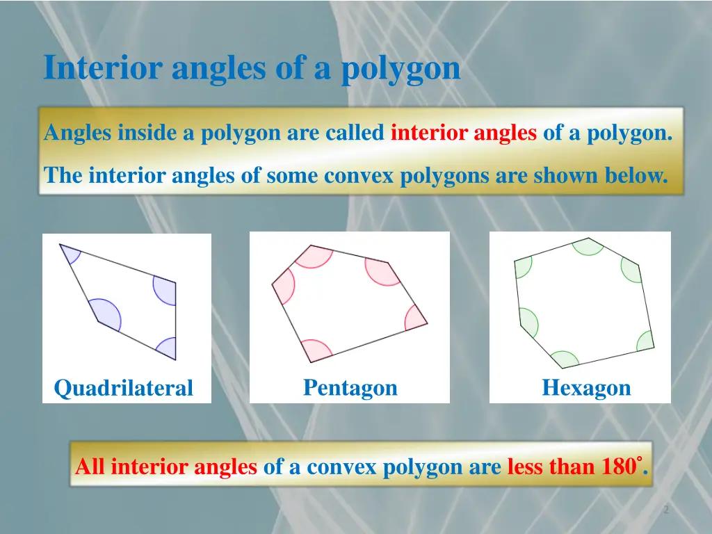 interior angles of a polygon