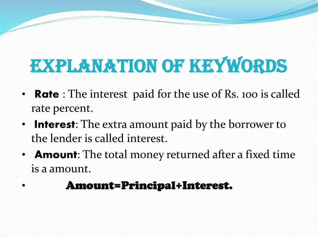 explanation of keywords explanation of keywords