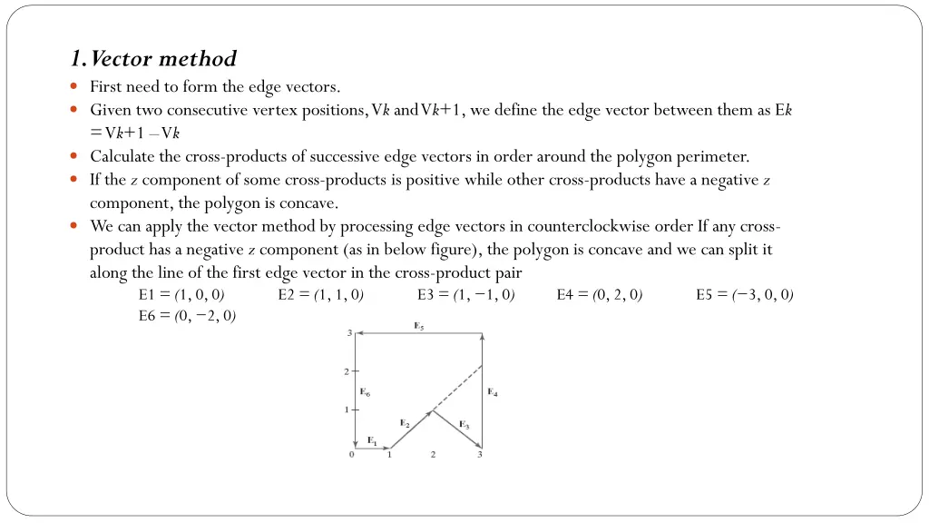 1 vector method first need to form the edge