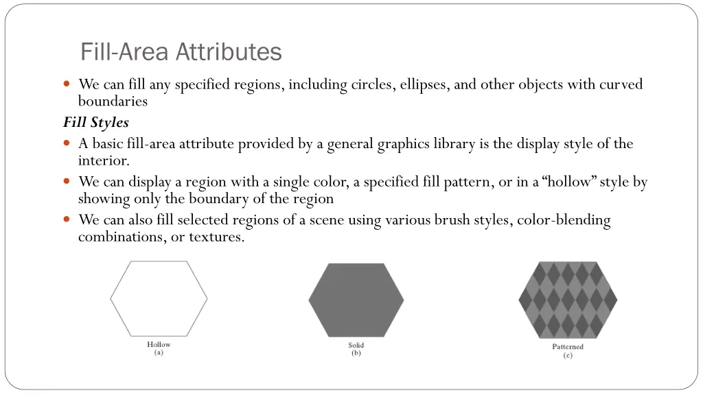 fill area attributes