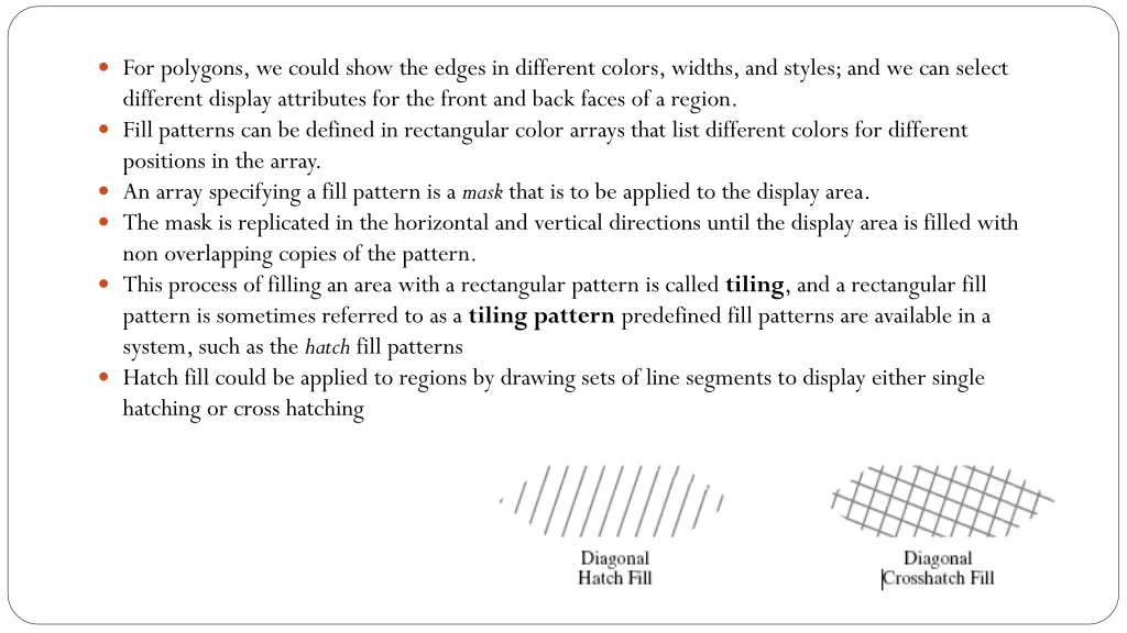 for polygons we could show the edges in different