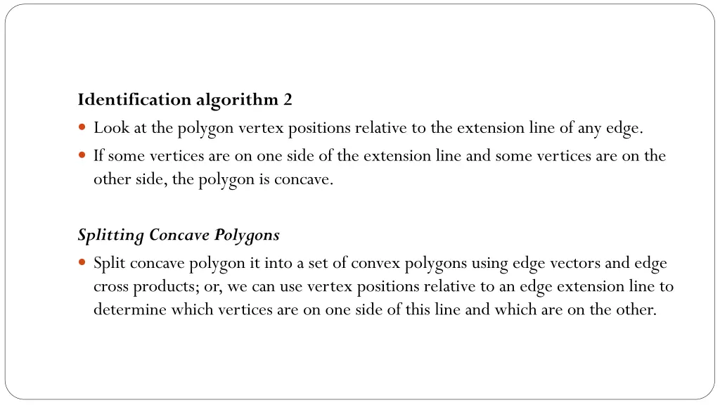 identification algorithm 2 look at the polygon