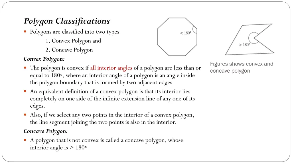 polygon classifications polygons are classified