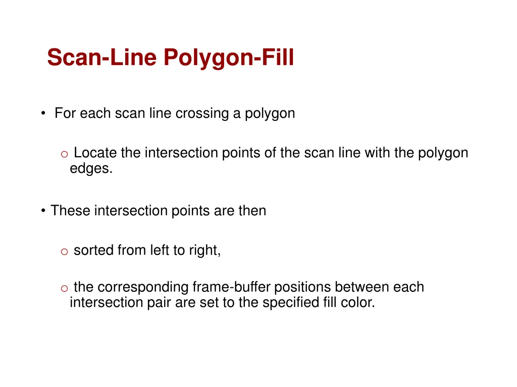 scan line polygon fill