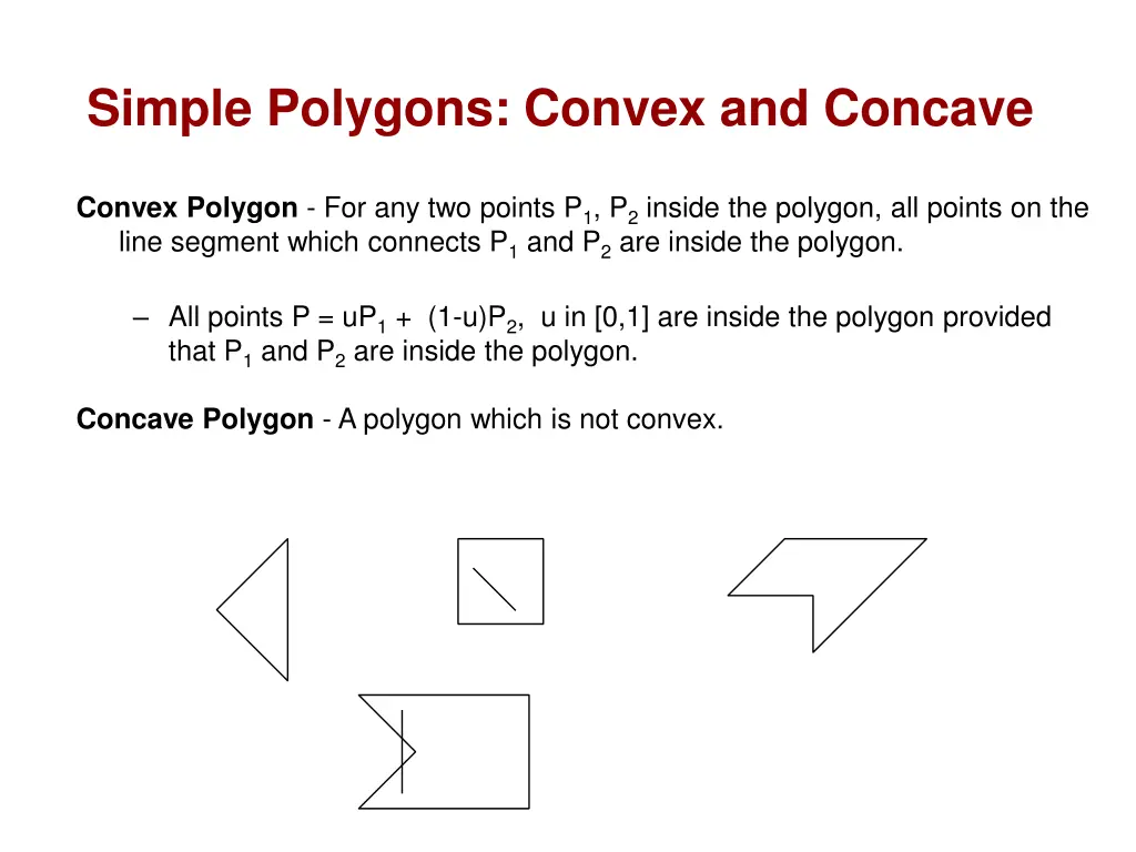 simple polygons convex and concave