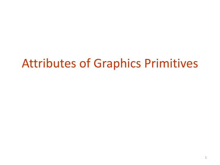 attributes of graphics primitives