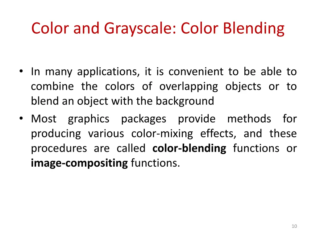 color and grayscale color blending