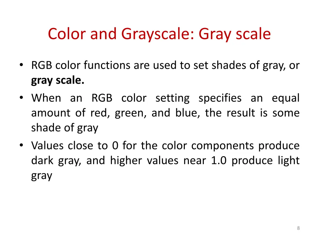 color and grayscale gray scale