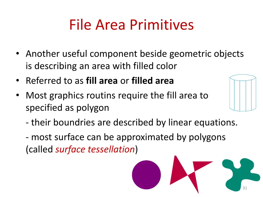 file area primitives