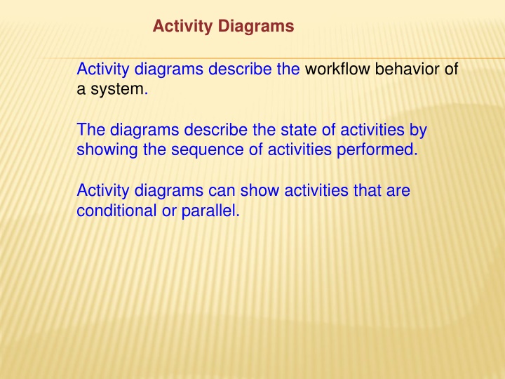 activity diagrams