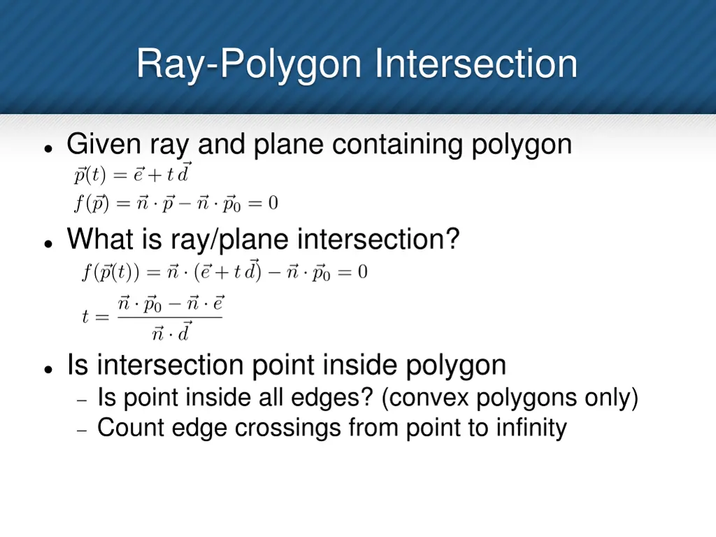 ray polygon intersection