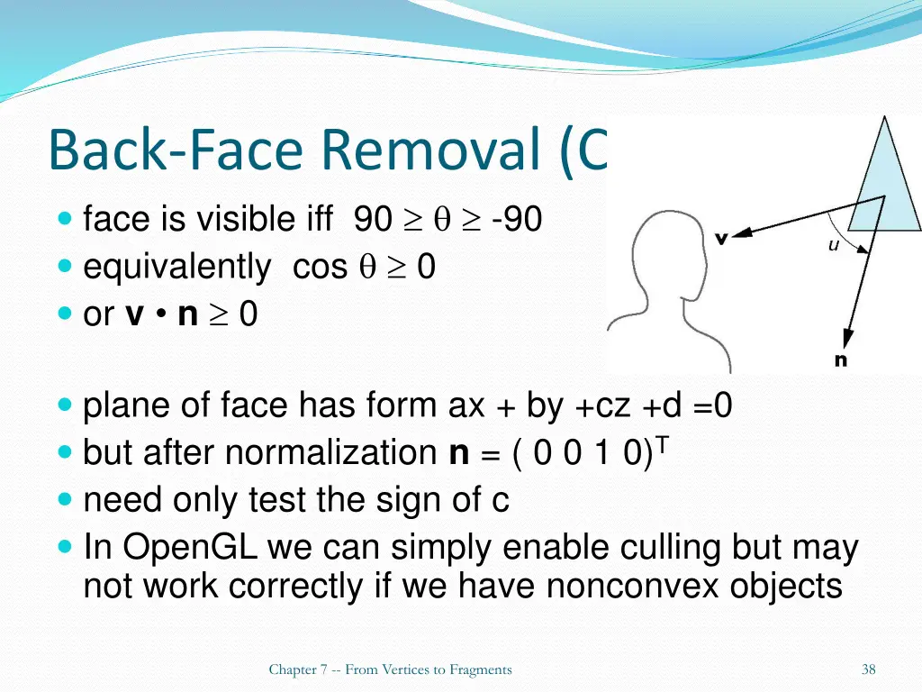 back face removal culling face is visible