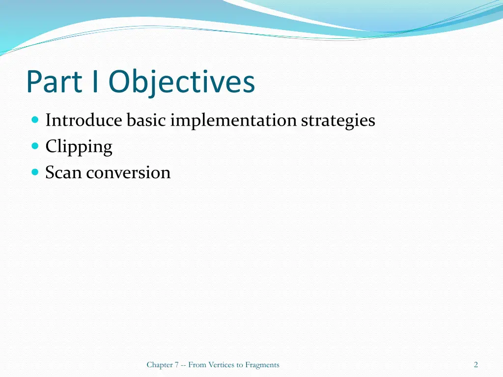 part i objectives