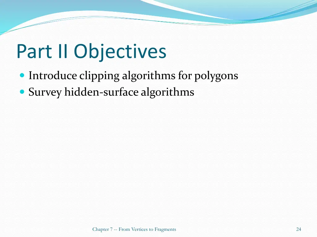 part ii objectives