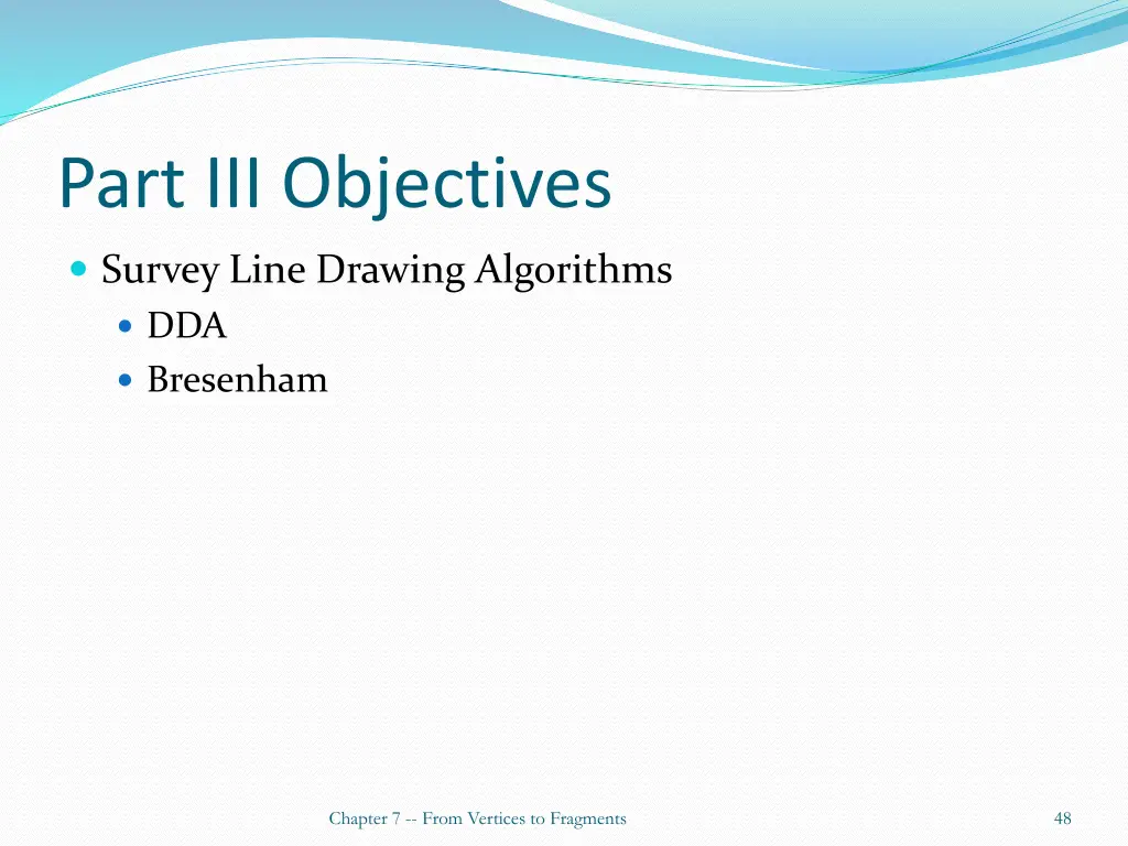 part iii objectives