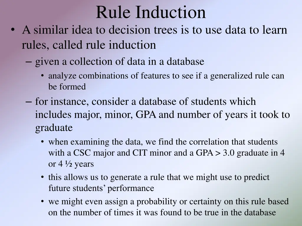 rule induction