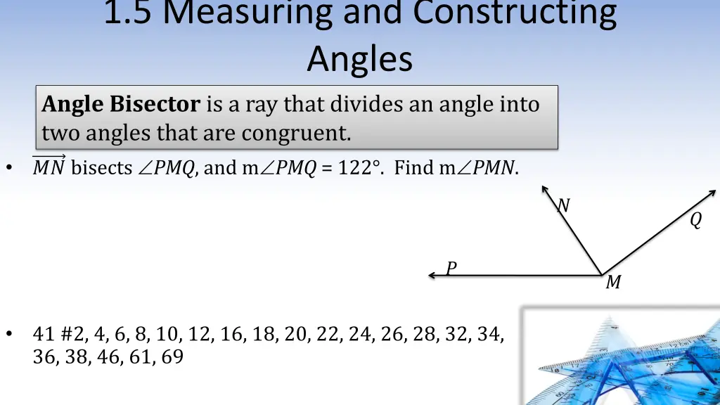 1 5 measuring and constructing angles angle 1