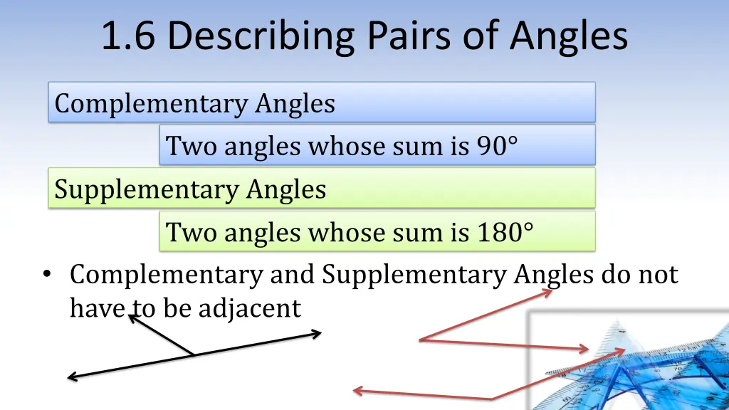 1 6 describing pairs of angles 1