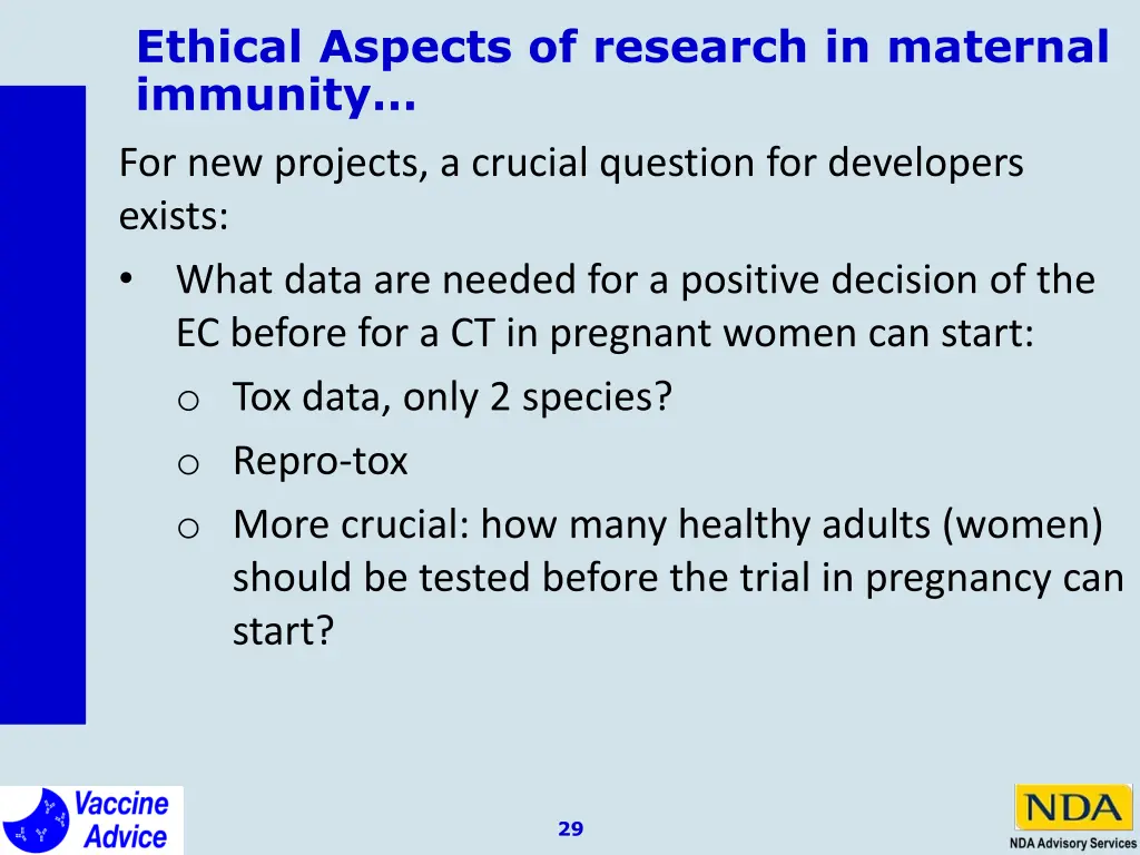 ethical aspects of research in maternal immunity 1