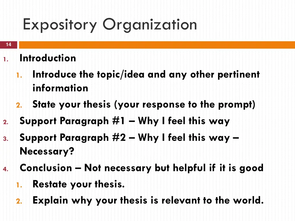 expository organization