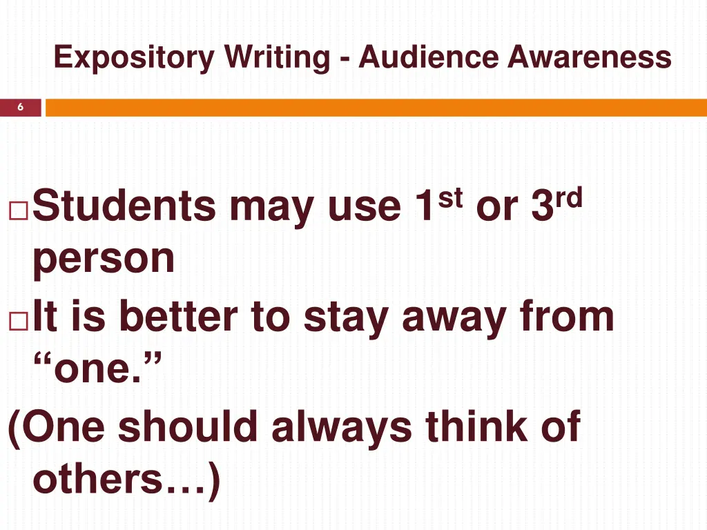 expository writing audience awareness 1