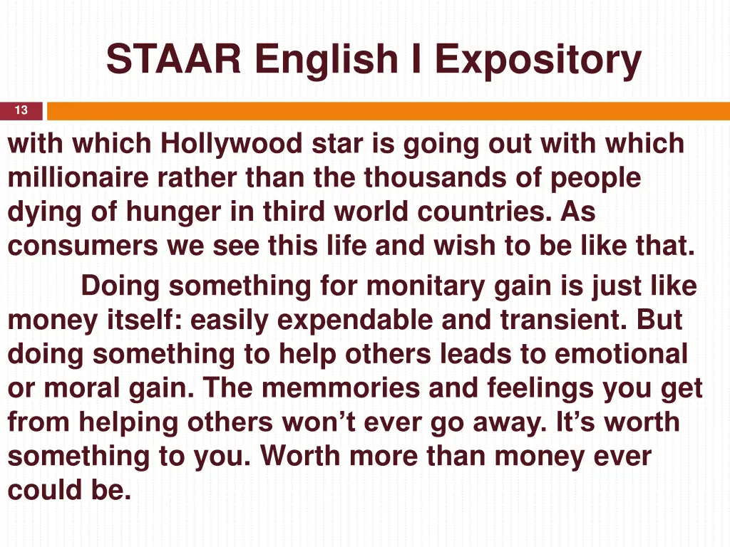 staar english i expository