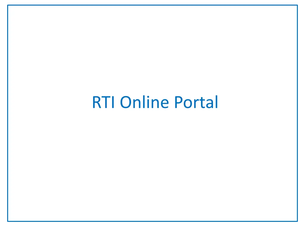 rti online portal