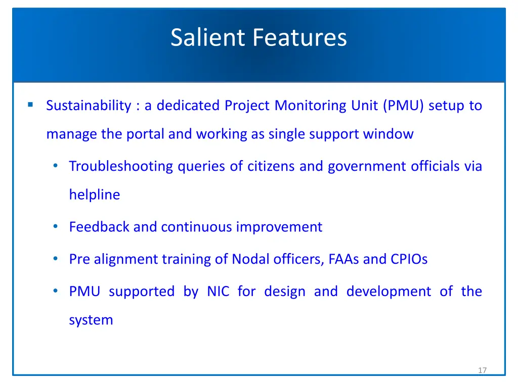 salient features 2