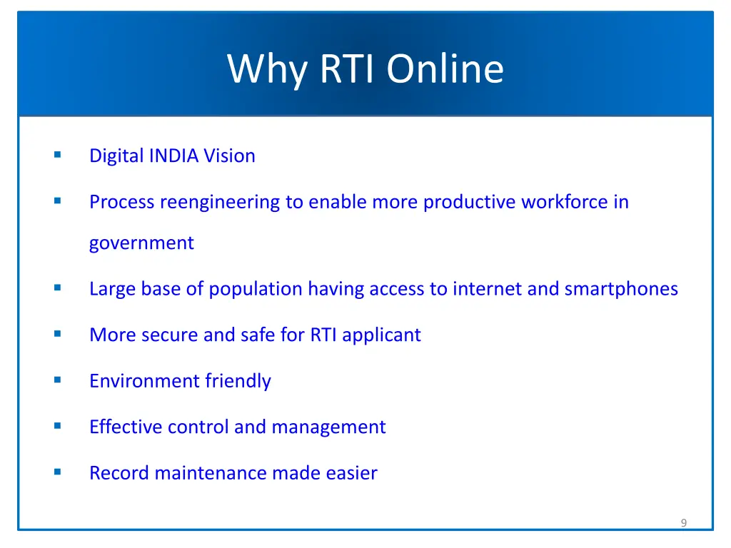 why rti online