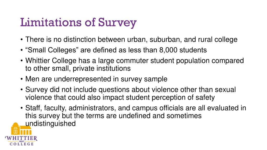 limitations of survey