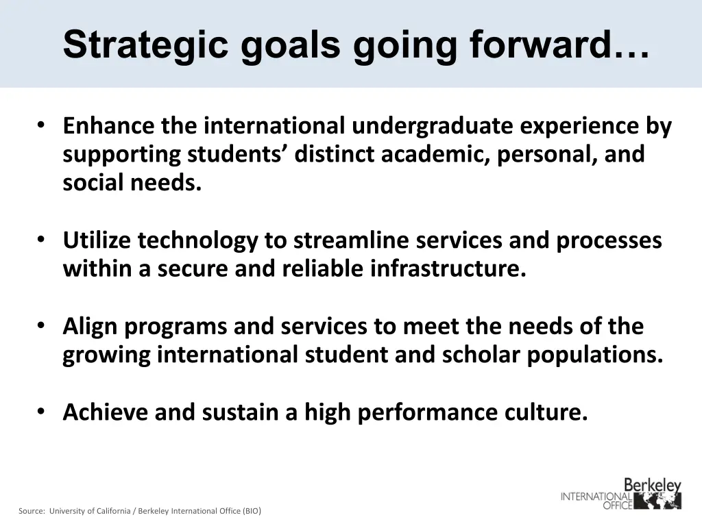 strategic goals going forward