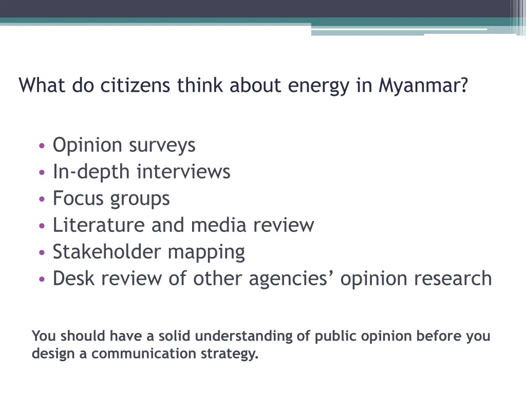 what do citizens think about energy in myanmar