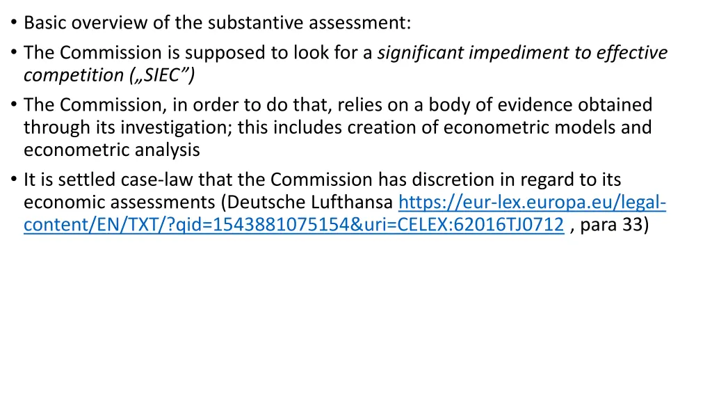 basic overview of the substantive assessment 3