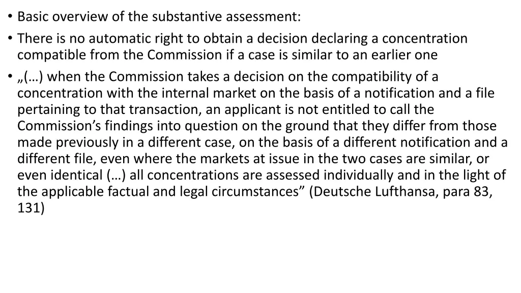 basic overview of the substantive assessment 4