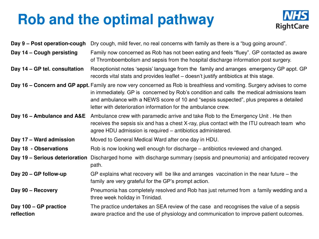 rob and the optimal pathway