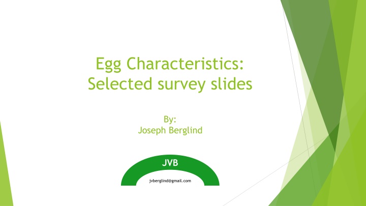 egg characteristics selected survey slides