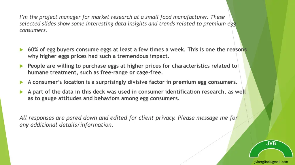 i m the project manager for market research