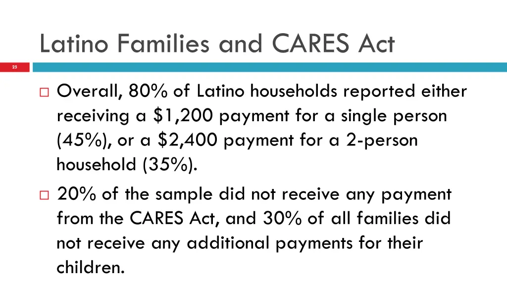 latino families and cares act