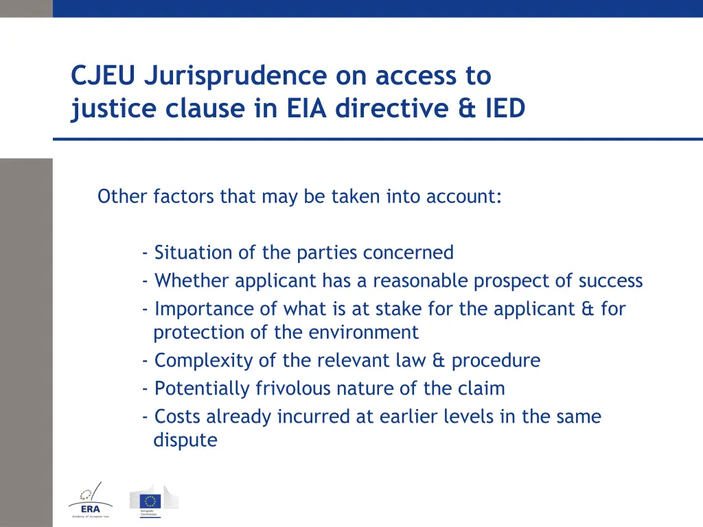 cjeu jurisprudence on access to justice clause 13