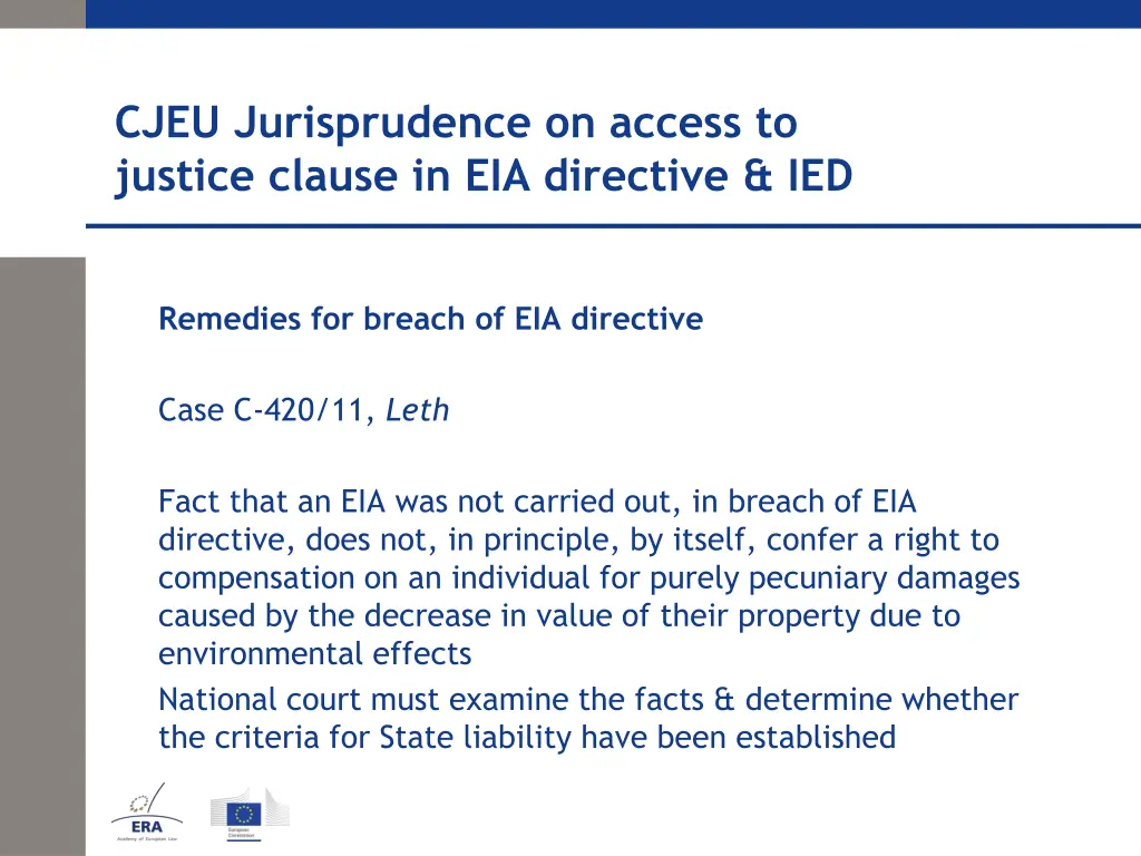 cjeu jurisprudence on access to justice clause 18