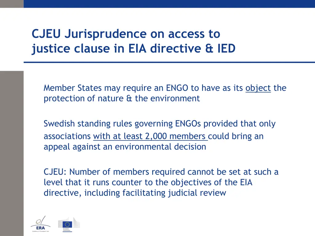 cjeu jurisprudence on access to justice clause 3