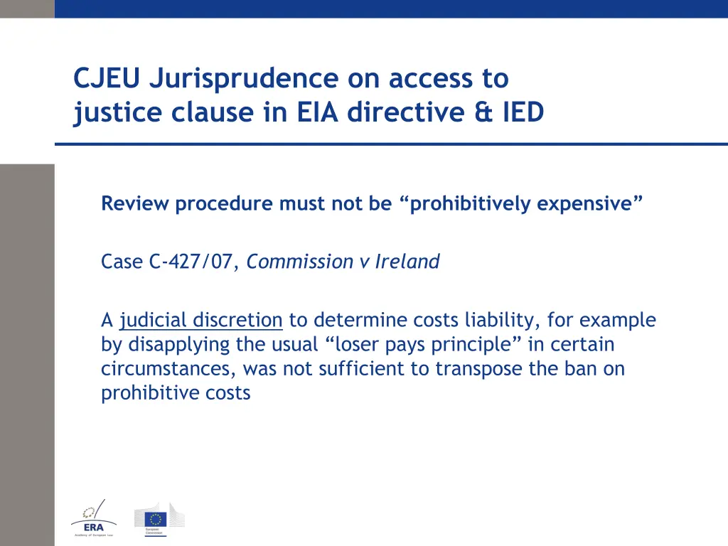 cjeu jurisprudence on access to justice clause 9