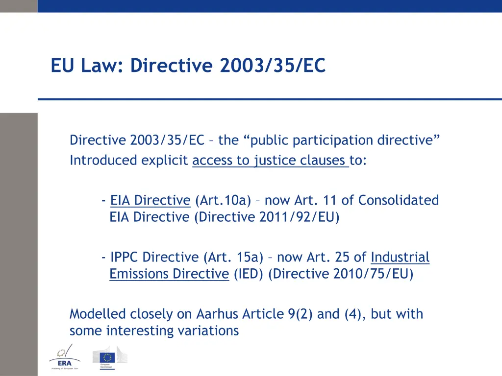 eu law directive 2003 35 ec