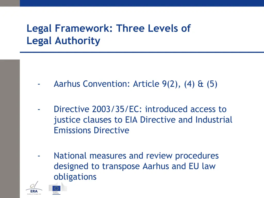 legal framework three levels of legal authority