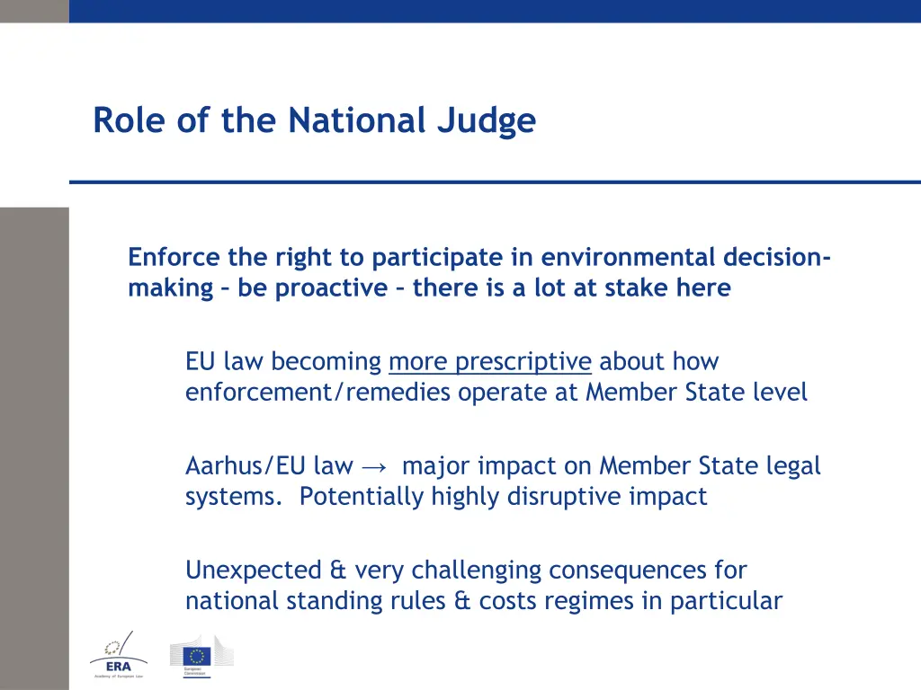 role of the national judge