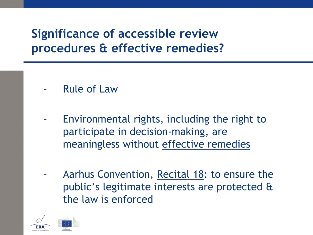 significance of accessible review procedures