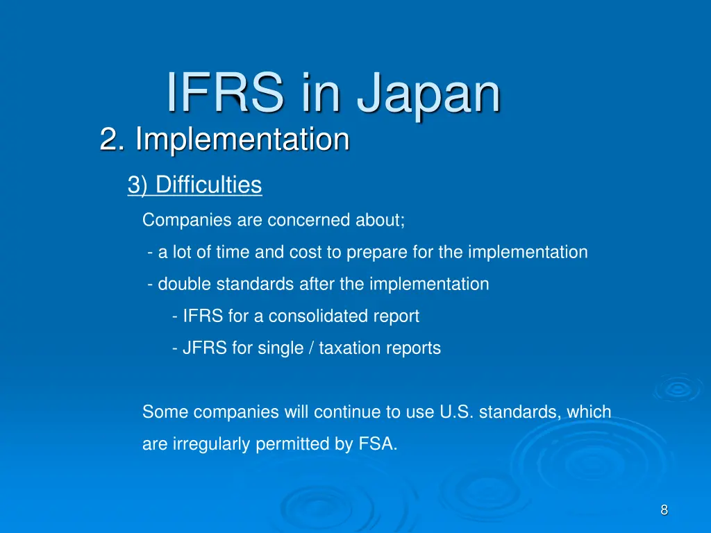 ifrs in japan 2 implementation